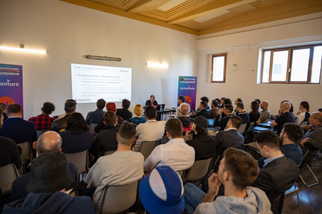 Andrea Tassotti di CyberSecurityUP presenta il workshop "COME HACKERARE UN ESEGUIBILE ELUDENDO CONTROLLI APPLICATIVI"