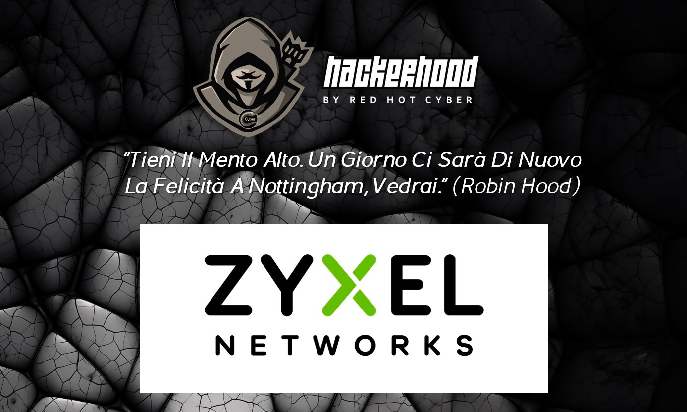 HackerHood di RHC scopre una Command Injection sui prodotti Zyxel