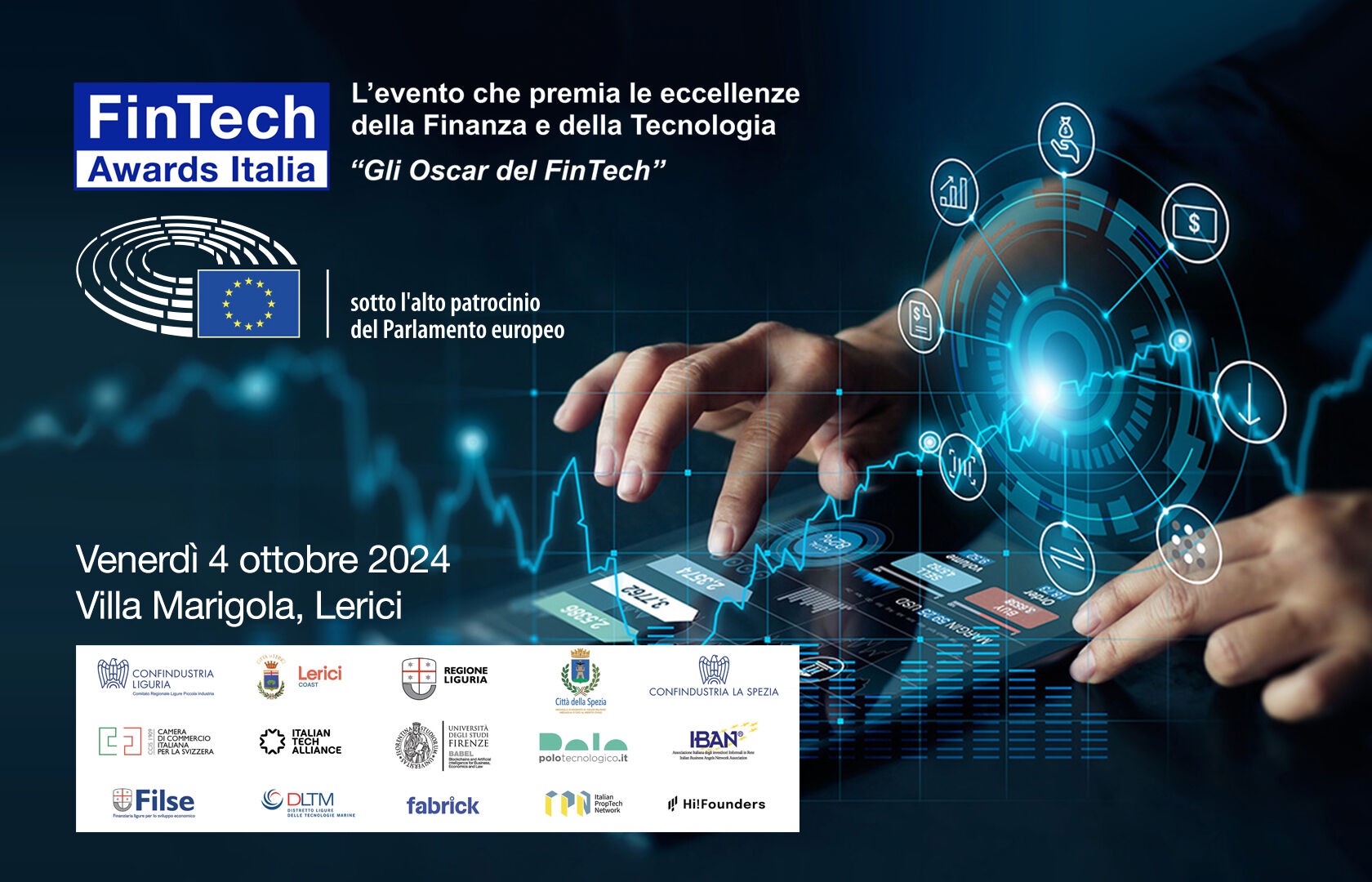 Consegnati a Lerici “gli Oscar del FinTech”, evento sotto l’alto patrocinio del Parlamento europeo